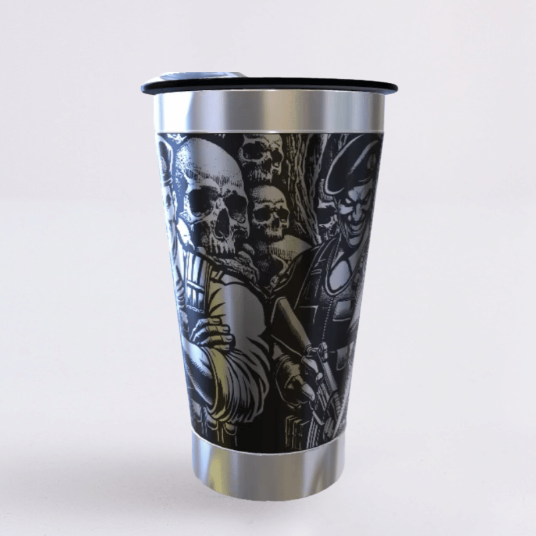 Rotam – Copo Térmico Preto Personalizado 360° a Laser + Brinde