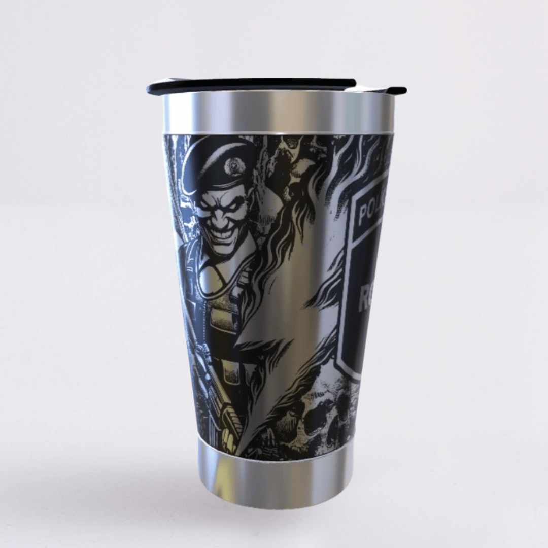 Rotam – Copo Térmico Preto Personalizado 360° a Laser + Brinde