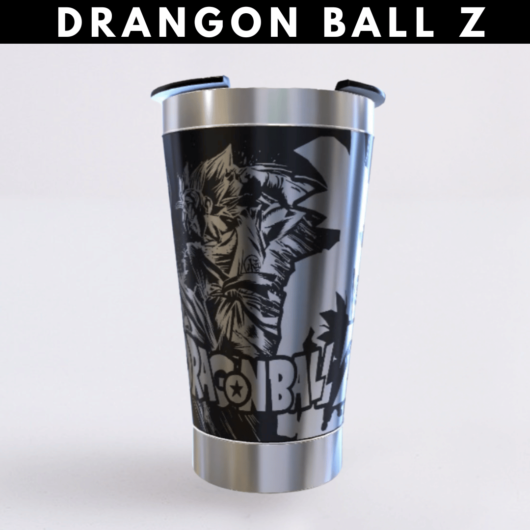 Drangol Ball Z– Copo Térmico Preto Personalizado 360° a Laser + Brinde