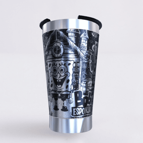 Bob Esponja – Copo Térmico Preto Personalizado 360° a Laser + Brinde