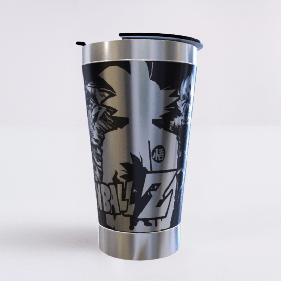 Drangol Ball Z– Copo Térmico Preto Personalizado 360° a Laser + Brinde