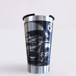 BMW  – Copo Térmico Preto Personalizado 360° a Laser + Brinde