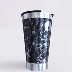 Militar – Copo Térmico Preto Personalizado 360° a Laser + Brinde