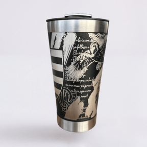 Flamengo – Copo Térmico Preto Personalizado 360° a Laser + Brinde