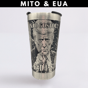 Mito & EUA – Copo Térmico Preto Personalizado 360° a Laser + Brinde