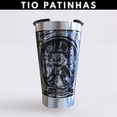 Tio Patinhas  – Copo Térmico Preto Personalizado 360° a Laser + Brinde