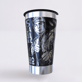 Mito Patriota #01  – Copo Térmico Preto Personalizado 360° a Laser + Brinde