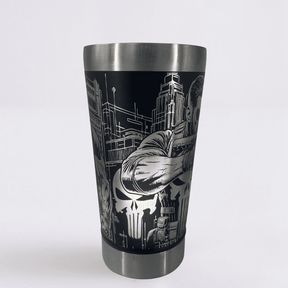 The Punisher  | Copo Térmico Preto Personalizado 360° a Laser + Brinde