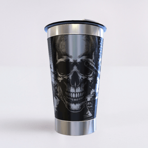 Military – Copo Térmico Preto Personalizado 360° a Laser + Brinde