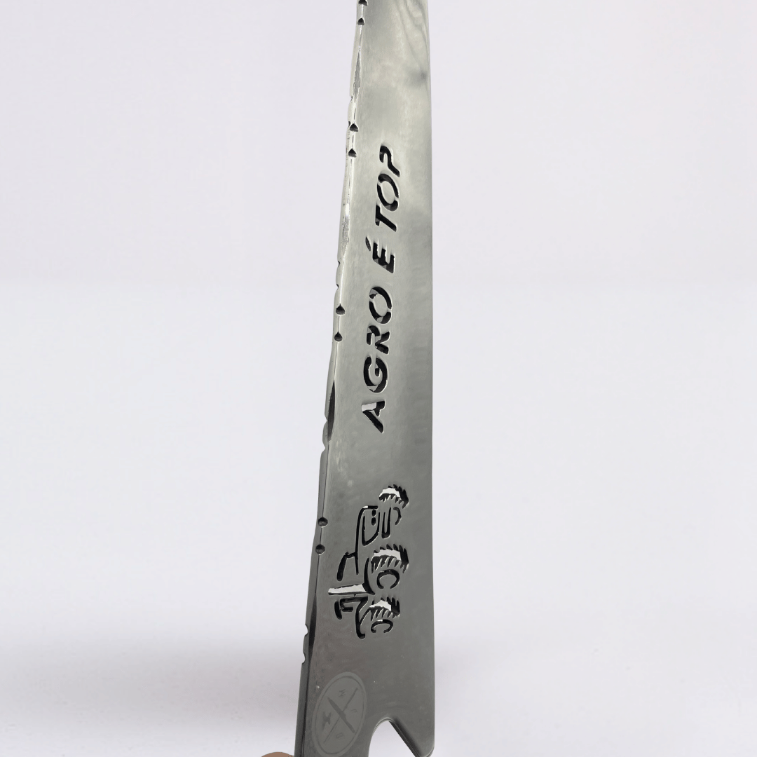 Agro é Top - Faca Campeira Aço Inox 420C + Bainha