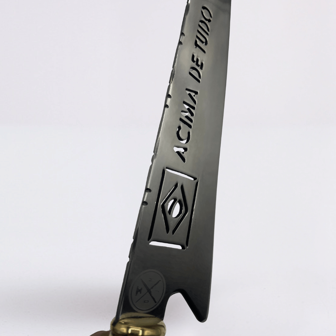 Brasil Acima de Tudo - Faca Campeira Aço Inox 420C + Bainha