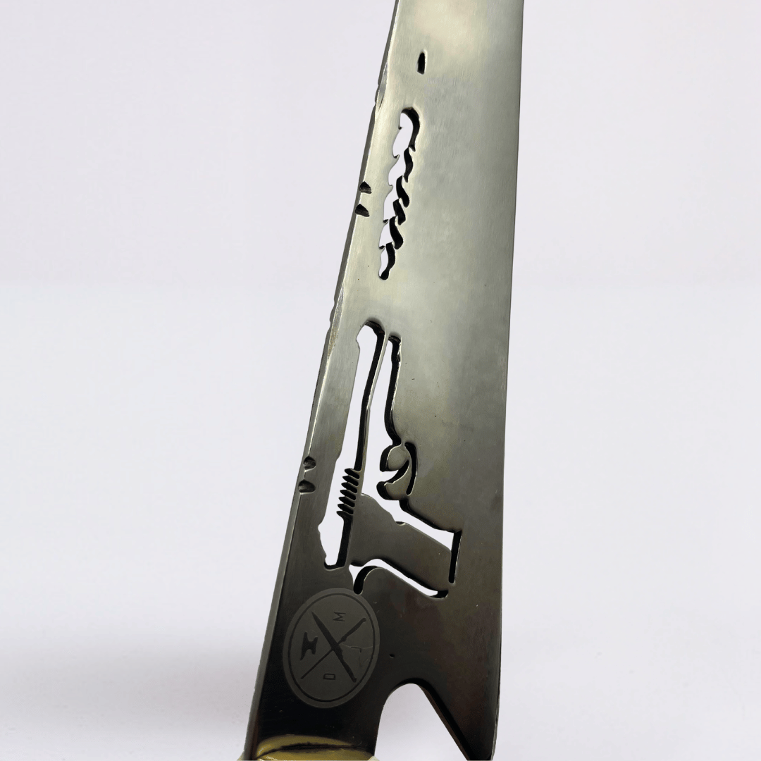 Pistola Tiro - Faca Campeira Aço Inox 420C + Bainha