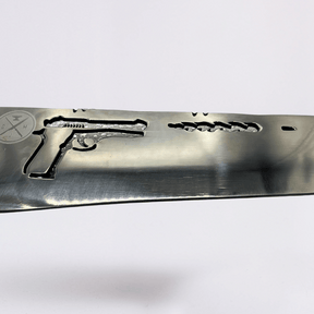 Pistola Tiro - Faca Campeira Aço Inox 420C + Bainha