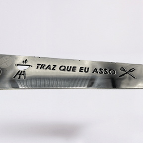 Traz Que Eu Asso - Faca Campeira Aço Inox 420C + Bainha