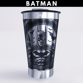 Batman – Copo Térmico Preto Personalizado 360° a Laser + Brinde